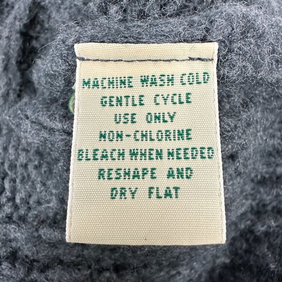 St Johns Bay Petite Medium Cable Knit Gray Turtleneck Sweater Acrylic Wool Blend - Picture 5 of 7